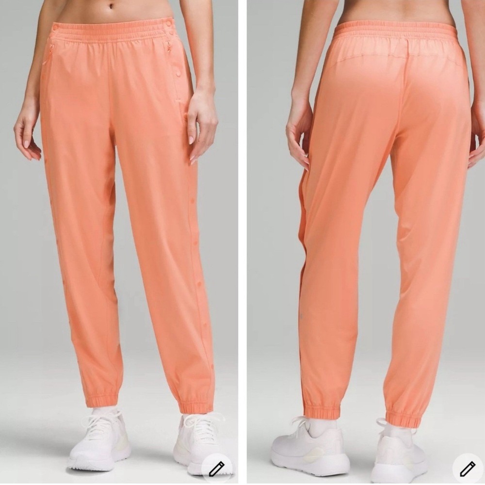 Lululemon Tearaway‎ Mid Rise Track Pant CRLK Coral Kiss Orange Sz 10 $148 NWT